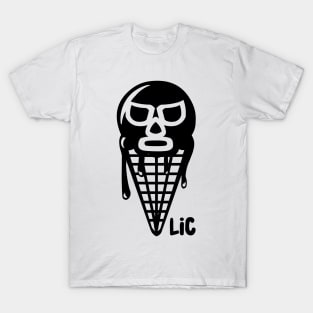 Lucha Ice Cream logo BLACK T-Shirt